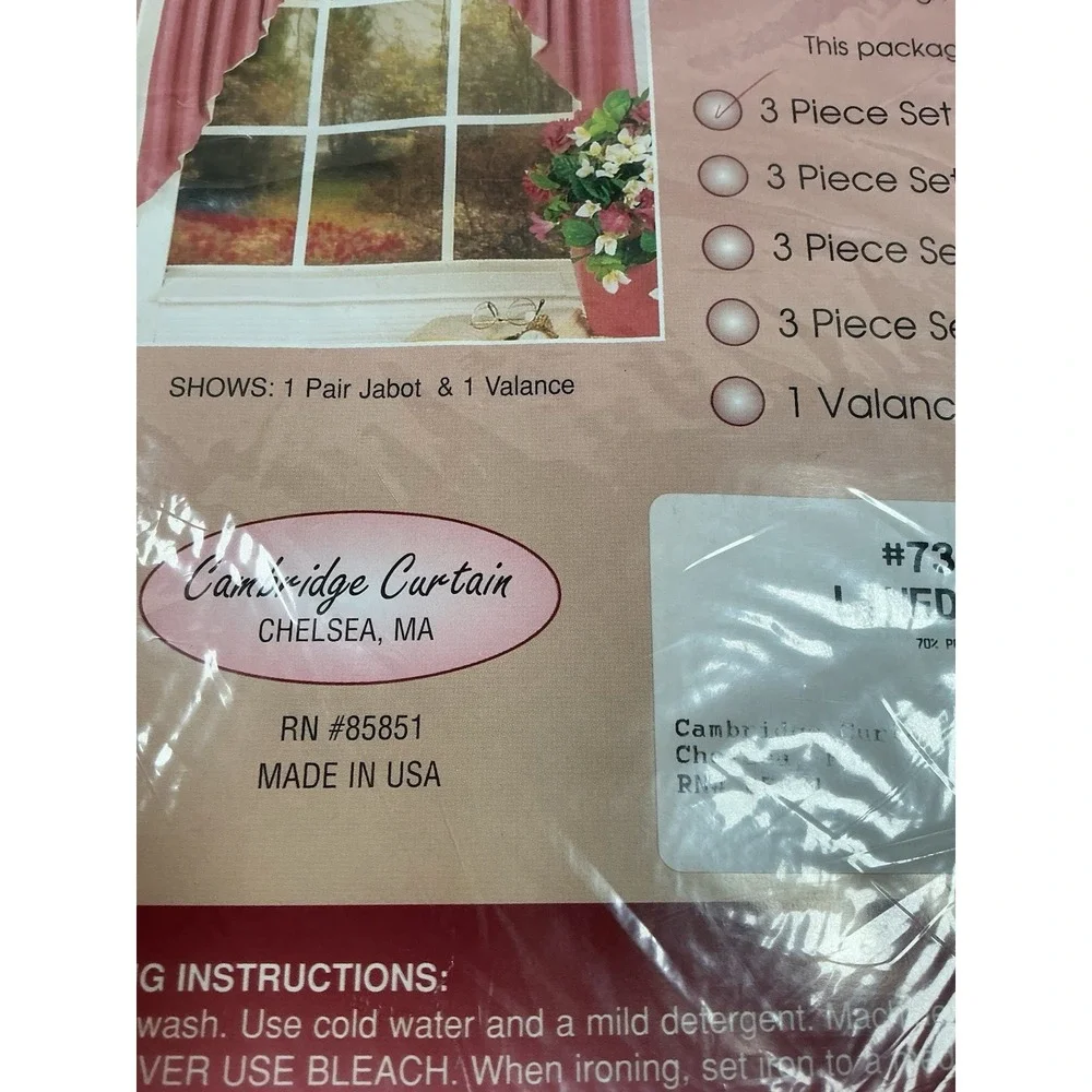 Lot Of 2 3 Piece Caroll Cambridge Curtain MFG #7366